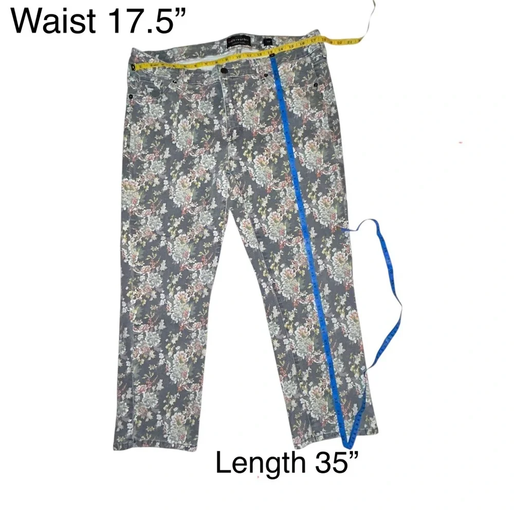 Lucky Brand Lolita Floral Print Jeans Women’s size 16W - Picture 2 of 9